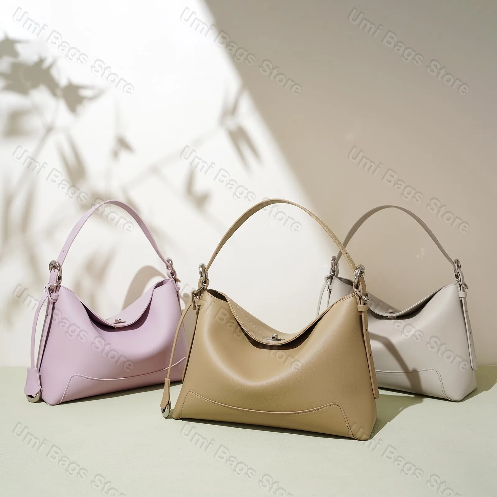 

New Genuine Leather One-shoulder Crossbody Crescent Bag For Women, Large-Capacity Commuting Hobo Dumpling Bag, Hand Armpit Bag