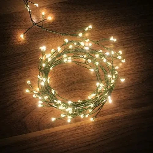 1000 Leds Green Wire Cluster Christmas Fairy Light Outdoor Decoration Garland String Lights Holiday Lighting  Party New Year