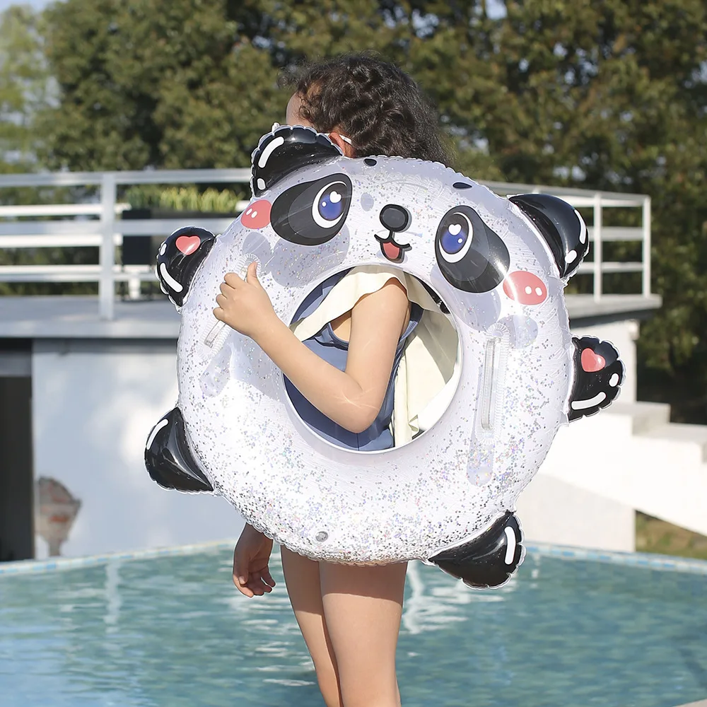 Panda Inflatable Pool Float Swimming Rings Portable Water Toys for Boys Girls Outdoor Beach Theme Party Supplies