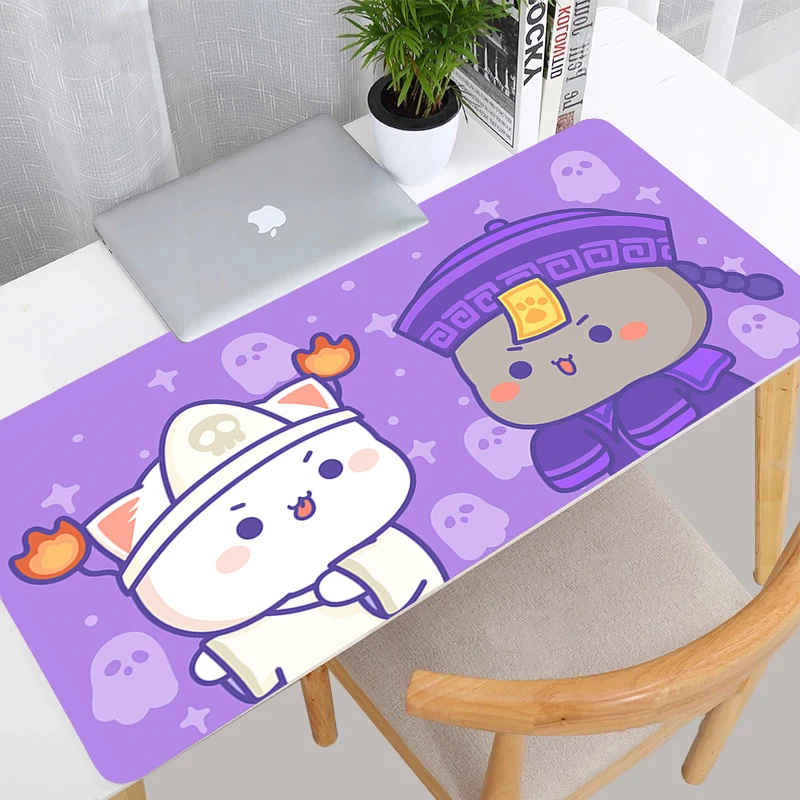 

Halloween Peach Mochi Cat Mouse Pad Kawaii Cartoon Laptop Gaming Accessories Mousepad PC Anime Gamer Lock Edge Desk Mat Carpet