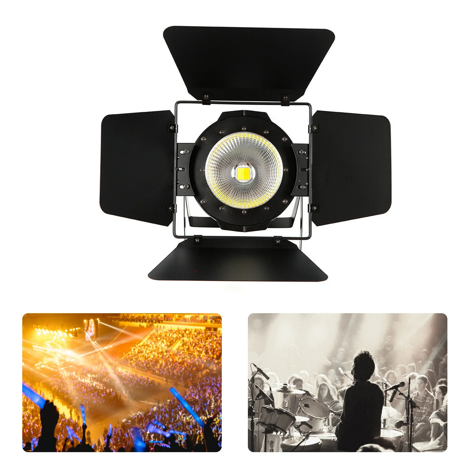 200W 2 in 1 DMX-512 Control LED Digital Display Stage Par Light Warm/Cool White