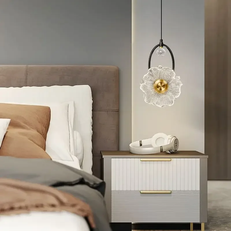 

Circular Glass LED Wall Lamp For Bedroom Living Room Background Wall Corridor Bedside Bedside Lights Modern Home Decoration Lamp