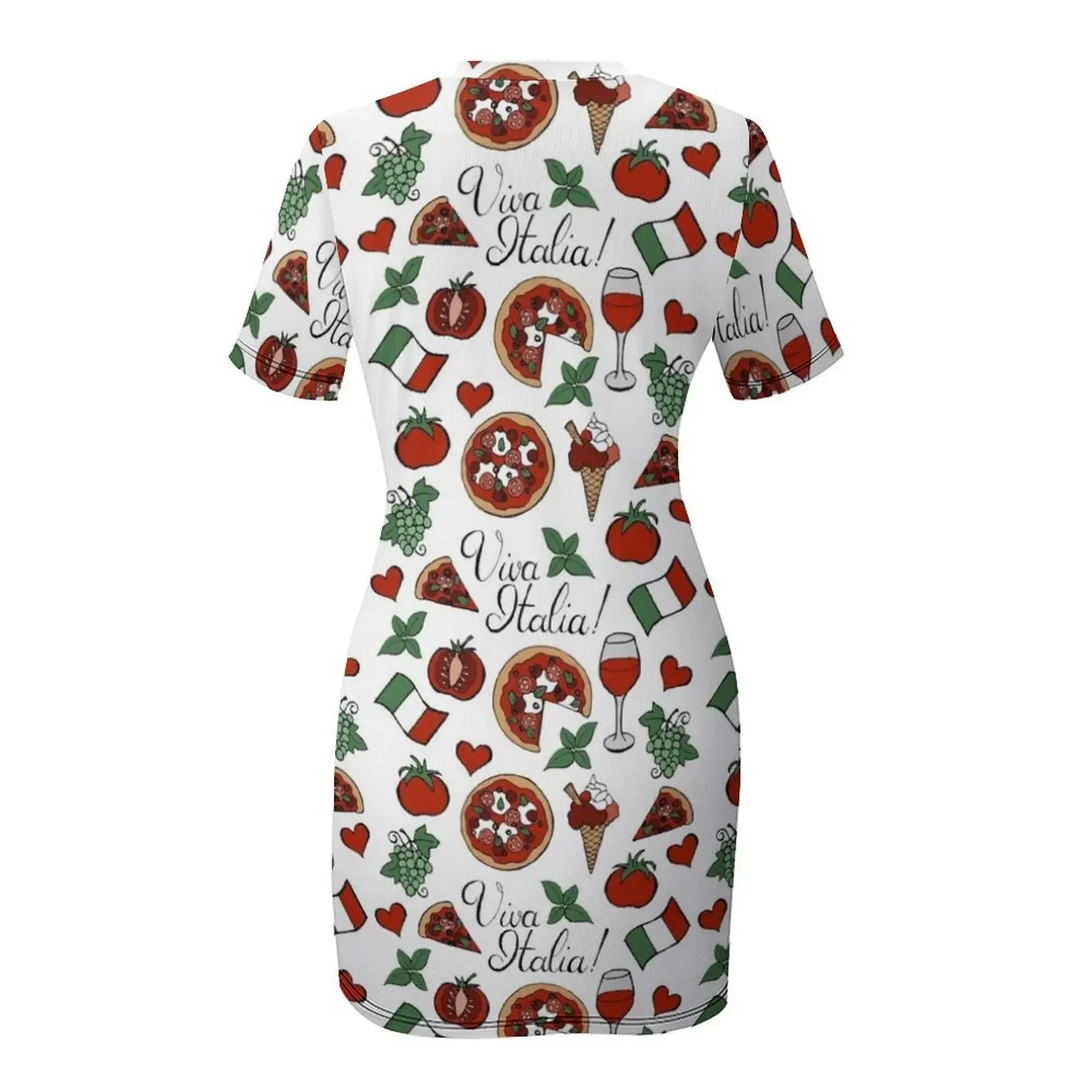 비바 이탈리아 패턴 반팔 드레스 여성 럭셔리 파티 드레스 롱 드레스 여성 여름 파티 의류