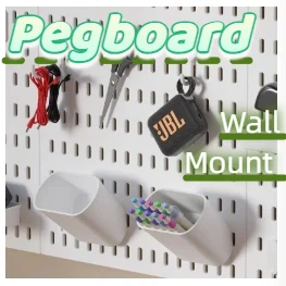 Pegboard Wall Organizer with Hooks Shelf Desk Accessories Storage Board