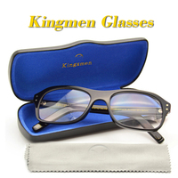 The Kings Man Eyeglasses Frame Kingsmen Movie Cosplay Glasses Harry Hart Gary Eggsy Eyewear Retro Rectangle Acetate Spectacles