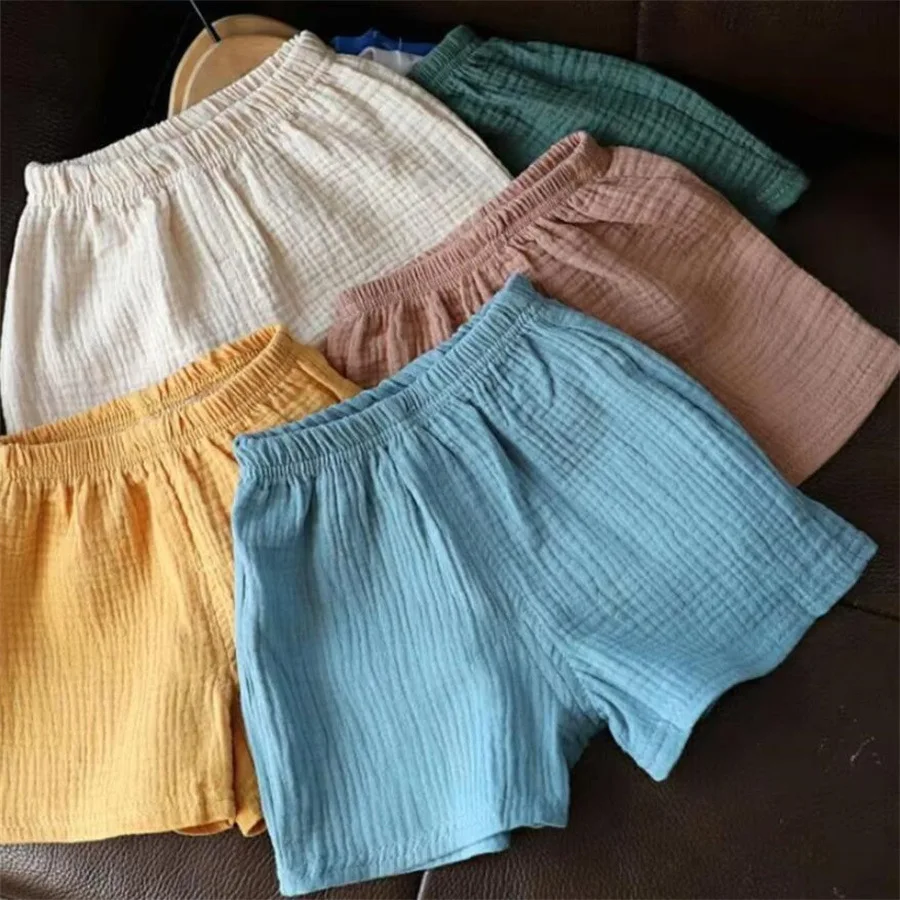 Brief Unisex Kids Shorts Solid color Summer fifth pants Soft Comfortable Children's Boy Girls Short Pants