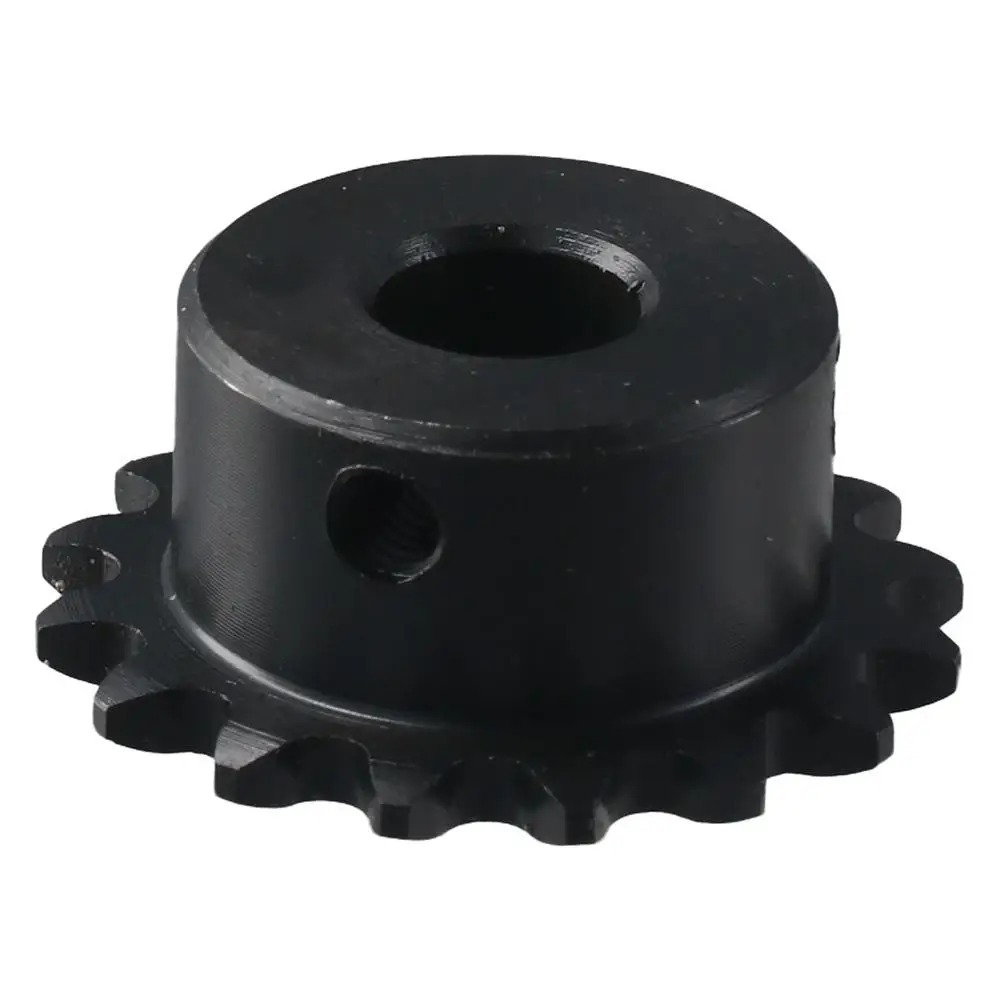 25 Chain 16 Tooth Gear Black Oxide C45 Carbon Steel B Type Hardened Teeth Single Strand 1/4