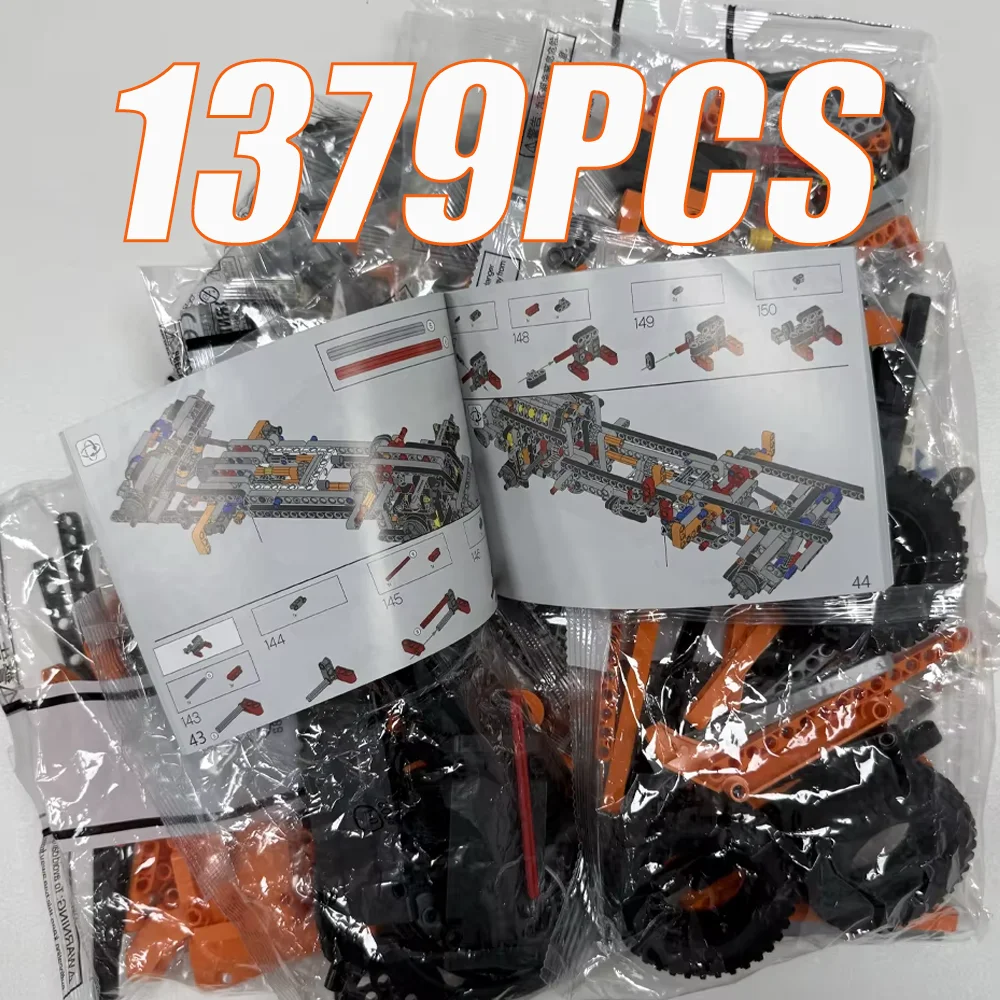 NEW Technical 1379PCS Off-Road Vehicle Pickup Truck Racing Car Model Vehicle Decorative Car Construction Boy Toy Christmas Gifts
