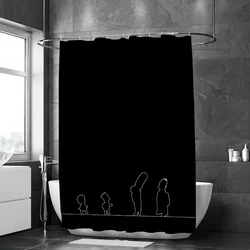 The Simpsons Bath Curtain for Quarto Bathroom Shower Curtains Folding Partition Accessories Bedrooms Houses Rooms Waterproof Set