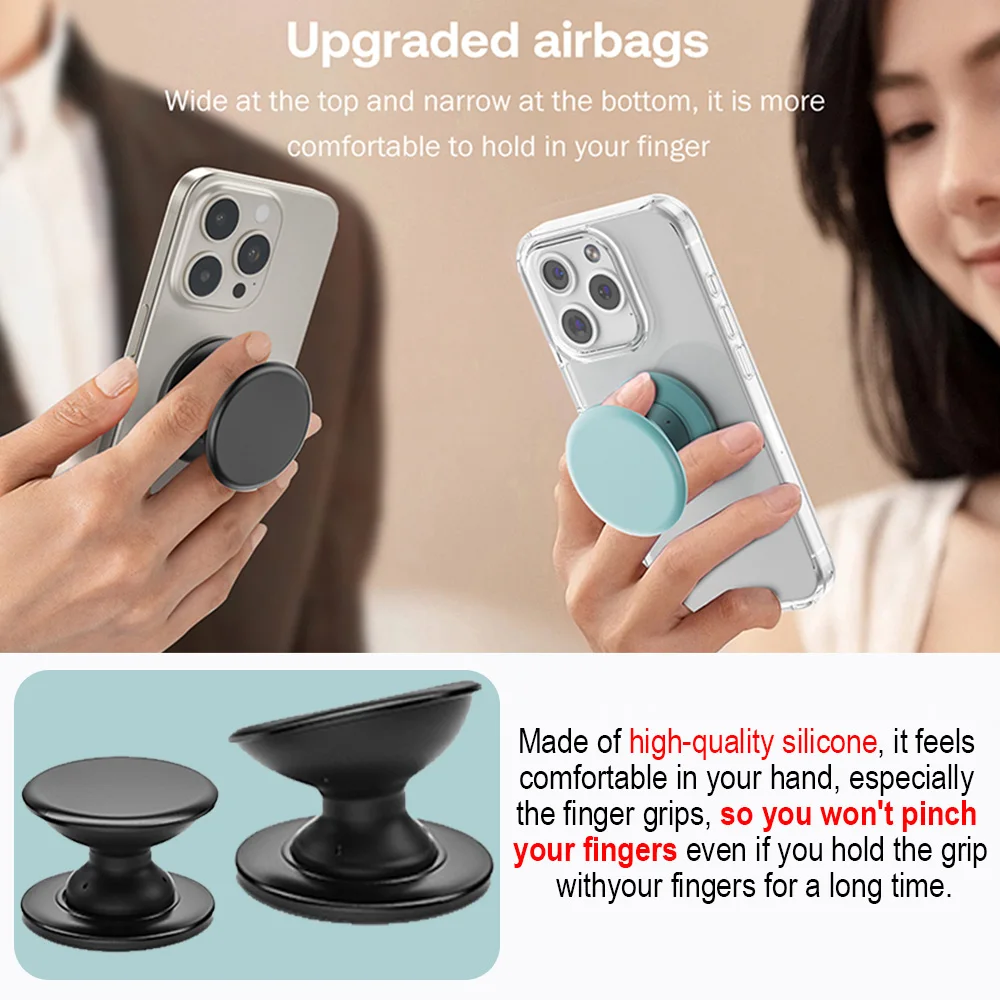 Grippopso selbstklebender Telefonsockelhalter, Fingergriffhalterung, unterstützt Telefon für iPhone 15 Pro Max 14 13, Samsung-Sockelständer