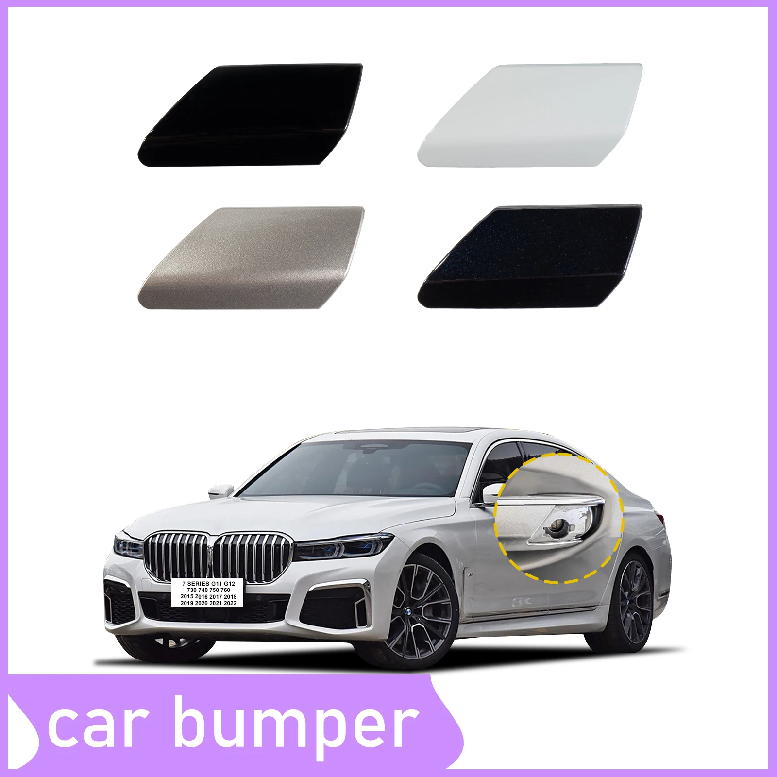 

Door Handle Cover Cap Compatible for BMW 7 Series G11 G12 730 740 750 760 2015-2022 51217489341 51217474681 Door Handle Key Cap