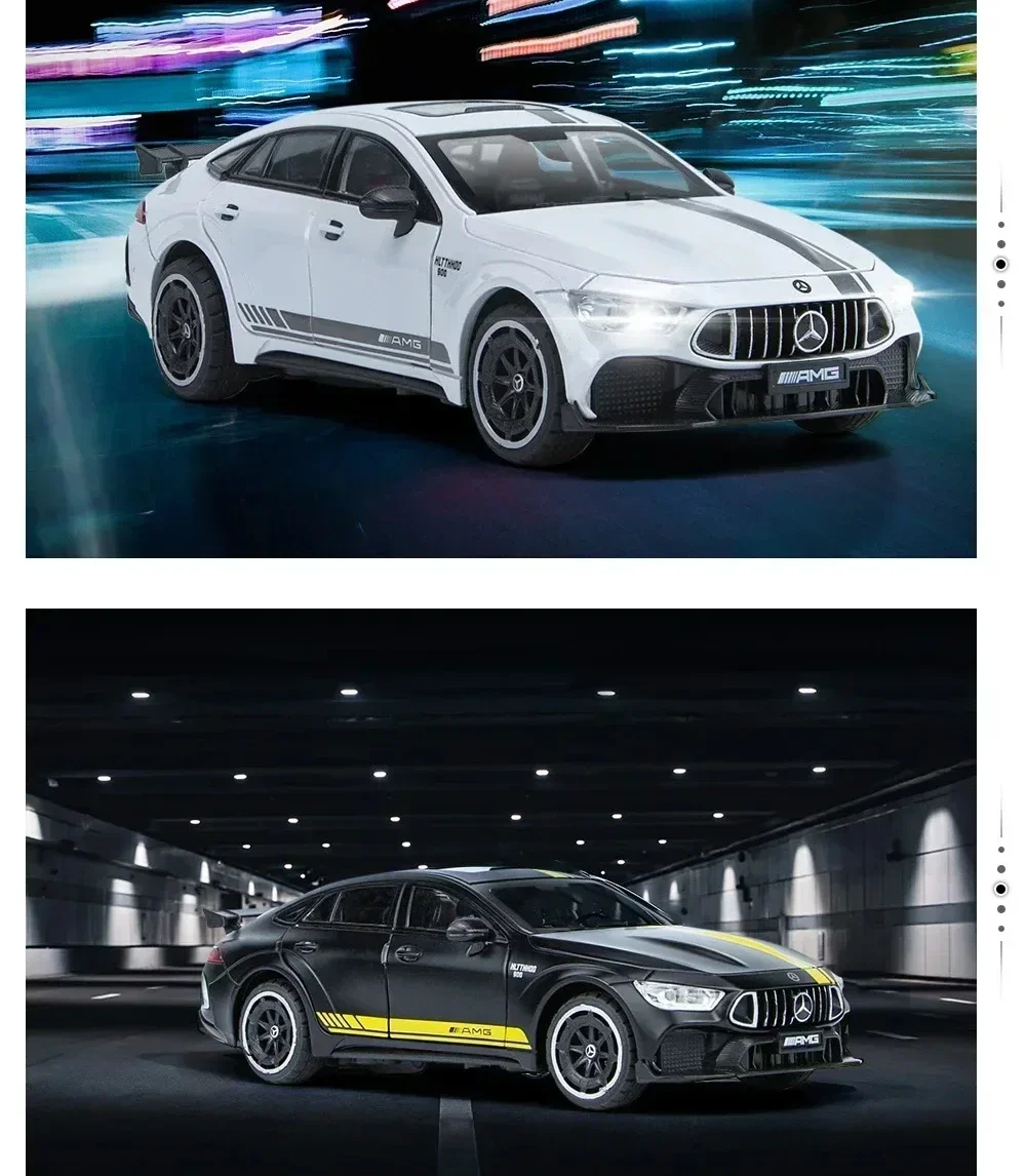 1:24 Mercedes Benz AMG GT63 Sports car Simulation Diecast Metal Alloy Model car Sound Light Pull Back  Favorite Festival Gifts