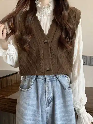 니트 조끼 여성용 레트로 니트 베스트 조끼 조끼 여성용 조끼 베스트 조끼 베스트 조끼 조끼 조끼 베스트 조끼 조끼 베스트 조끼