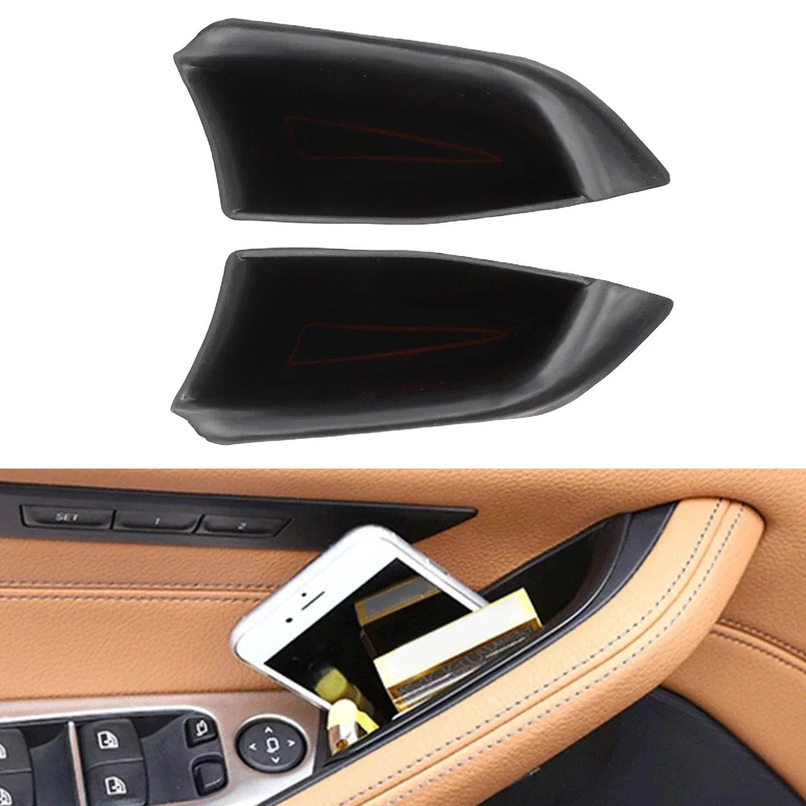

1x Armrest Front Side Door Handle Storage Tray Box For BMW 5 Series G30 G31 2017-2019 Replacement Car/Accessories
