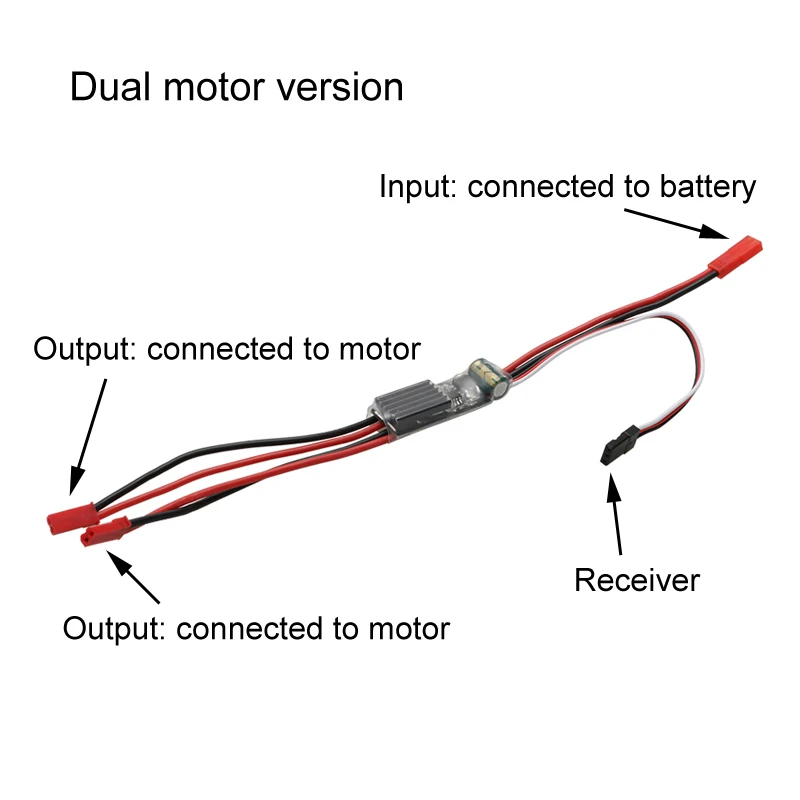 1PCS 30A 2-6S Unidirectional Brushed ESC Single/Dual Motor Version DIY RC Toy Parts for High Current Motors Model Aircraft Car