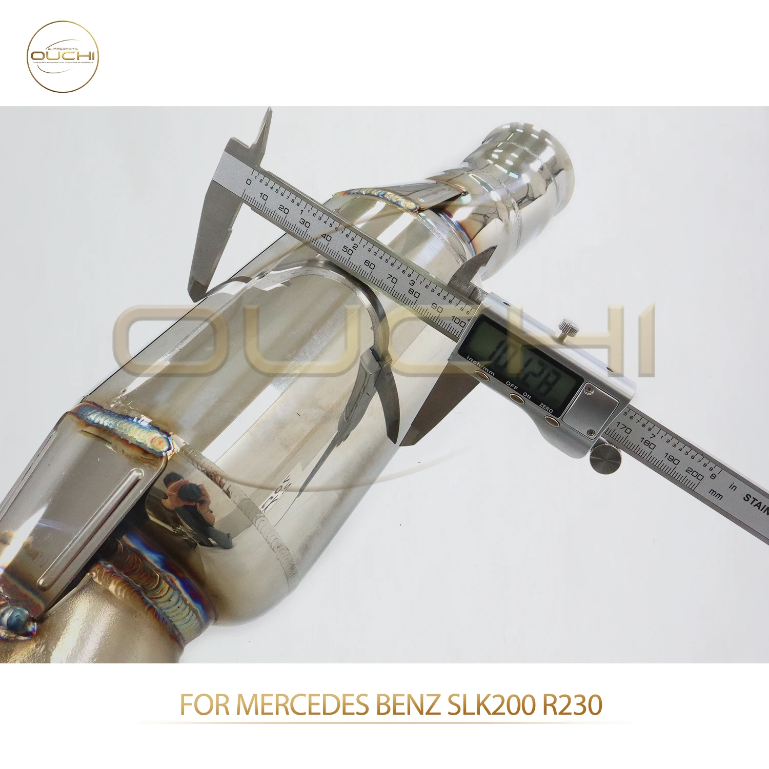 OUCHI مبيعات المصنع مباشرة لمرسيدس بنز SLK200 R230 SS304 Catback صمامات إلكترونية العادم 63 مللي متر تصميم الأنابيب بدون نصائح