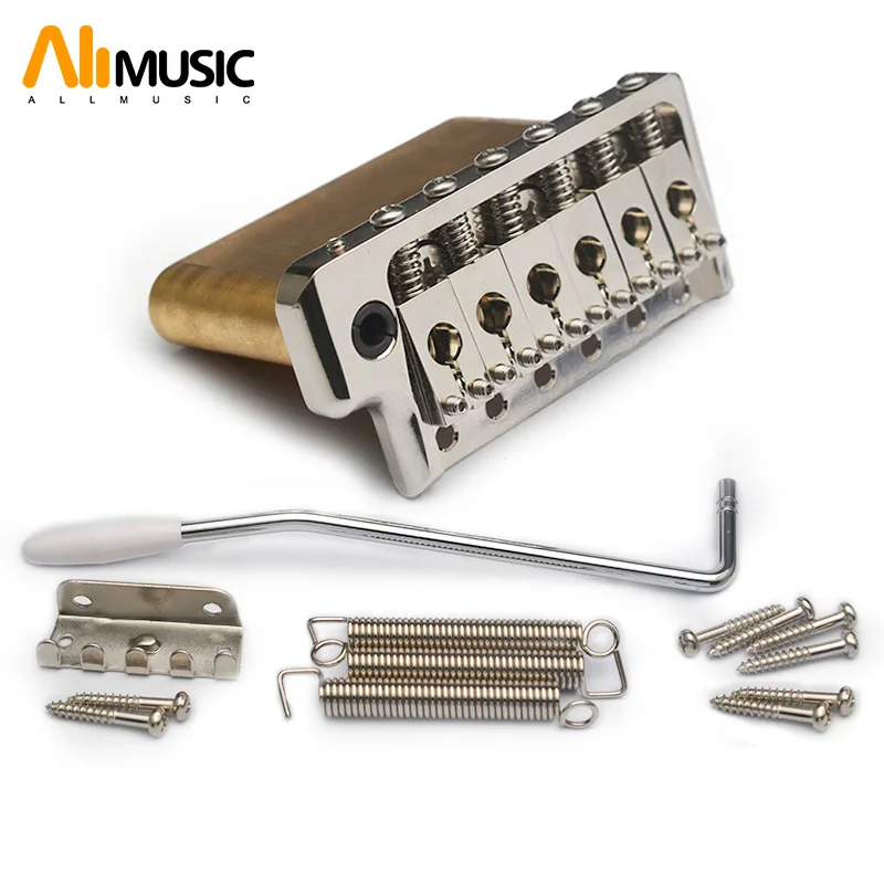 PRS Style Precision CNC Machined Tremolo Bridge 52.5mm Full Solid Brass 6-Screws Electric Guitar Tremolo Bridge