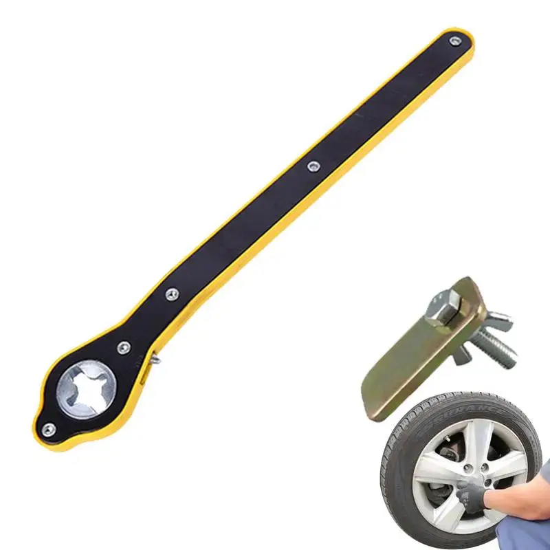 

Jack Ratchet Wrench For Cars Dual-Purpose Car Tire Wrench Hand Repair Tool With Ergonomic Handle Repairing Wrench Tool For Small