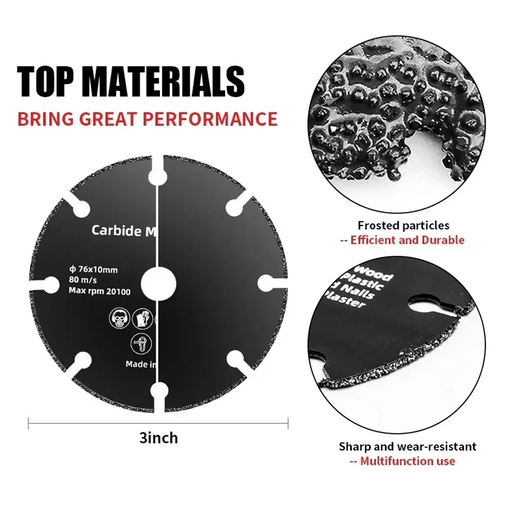 76mm 3inch Cutting Disc Circular Resin Grinding Wheel Saw Blade Angle Grinder Cutting Blade Sharp Brazing Grinding Disc NEW