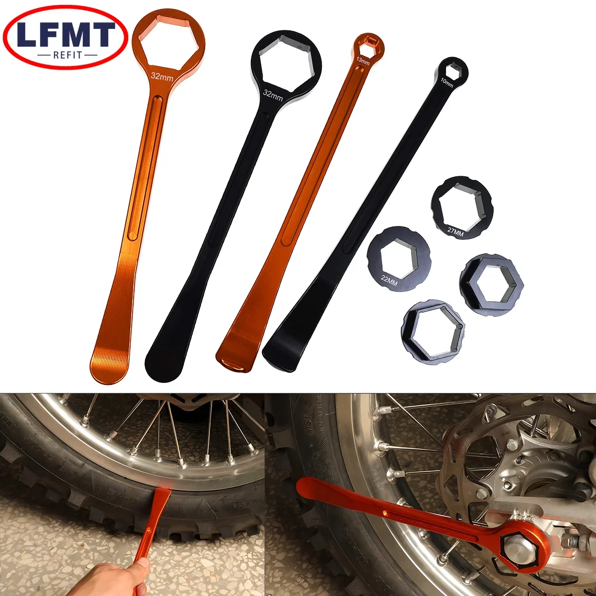 

Motorcycle Dirt Bike CNC Bead Buddy Tire Installation Tool Tyre Lever Wrench Tool For YAMAHA HONDA SUZUKI KAWASAKI KTM Universal