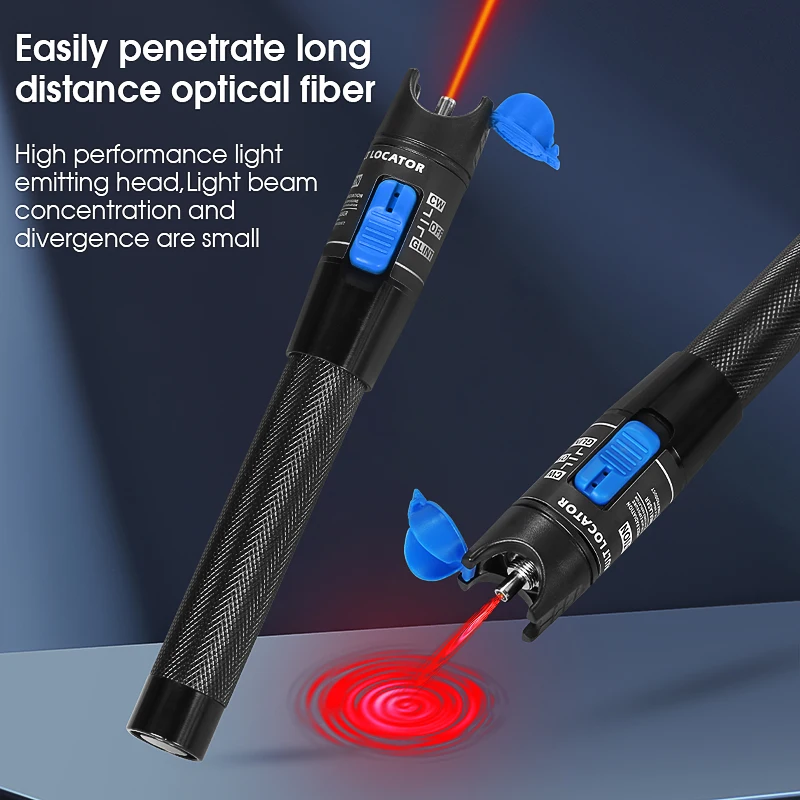 1MW/5km Visual Fault Locator Fiber Optic Cable Tester 1MW Range Red Light Pen VFL