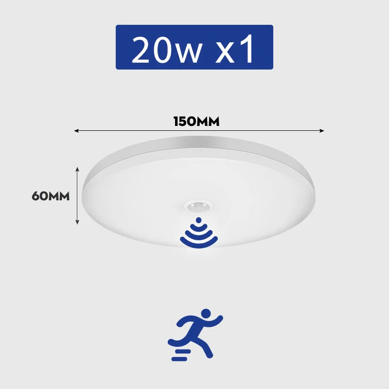 Bewegungsmelder-Deckenleuchten, LED-PIR-Deckenleuchte zum Aufhängen, für Heimbeleuchtung, Zimmer, Flure, Korridor, Treppe, Nachtlicht, Smart