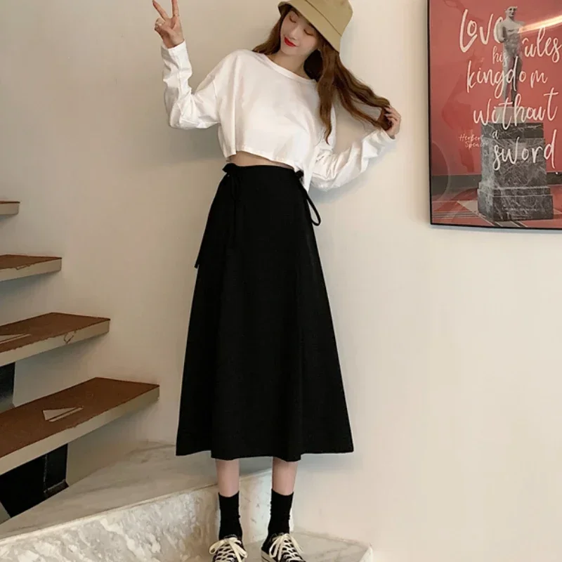 التنانير النسائية تصميم ضمادة الموضة كل مباراة مكتب ناضجة الإناث الصلبة بسيطة عادية الكورية نمط أنيق أنيق العطاء شيك