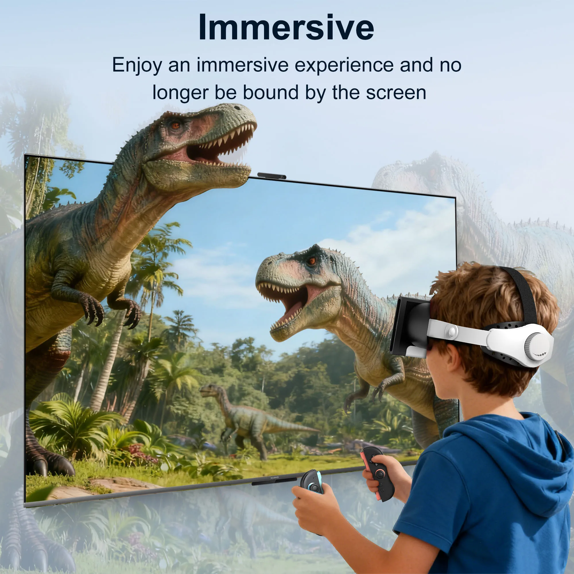 Virtual Reality VR Glasse for Nintendo Switch 2,VR Headset Compatible with Switch 2 with Adjustable HD Lenses and Head Strap