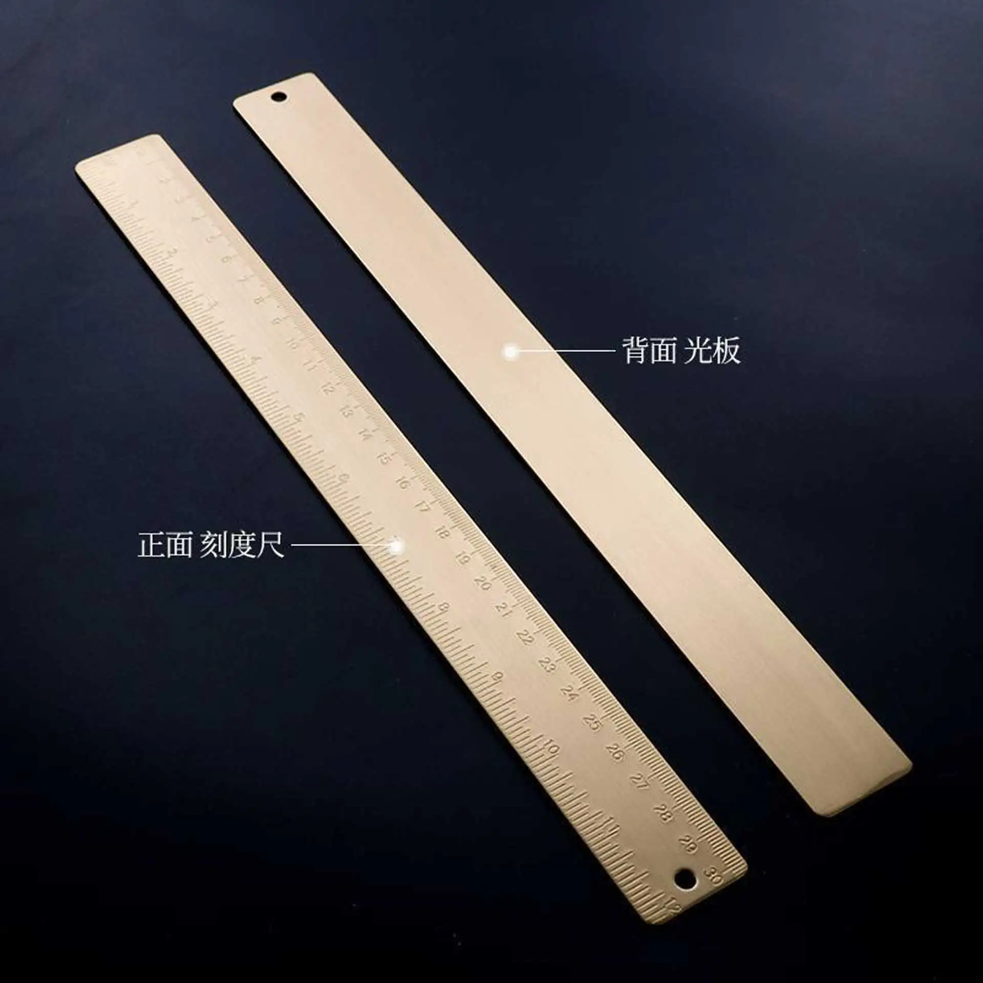 30CM Brass Straight Ruler Chancery Geometric Metal Copper Rulers Drawing Painting Tools Office School Stationery