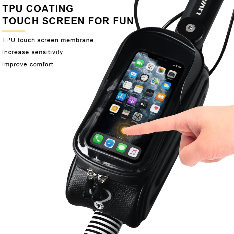 Bicycle Bag With Touch Screen Rainproof Mountain Road Bike Front Cell Phone Holder MTB Top Tube Frame Bags Cycling Accessories
