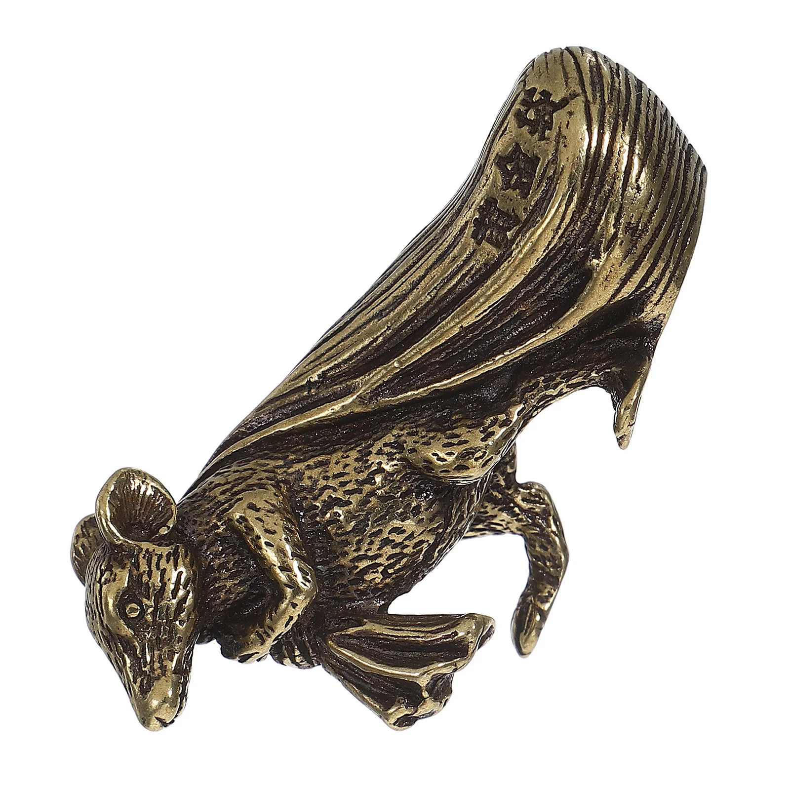 

Miniature Vintage Brass Mouse Sculpture Small Solid Brass Animal Statue Desktop Decoration Home Ornament Art Craft