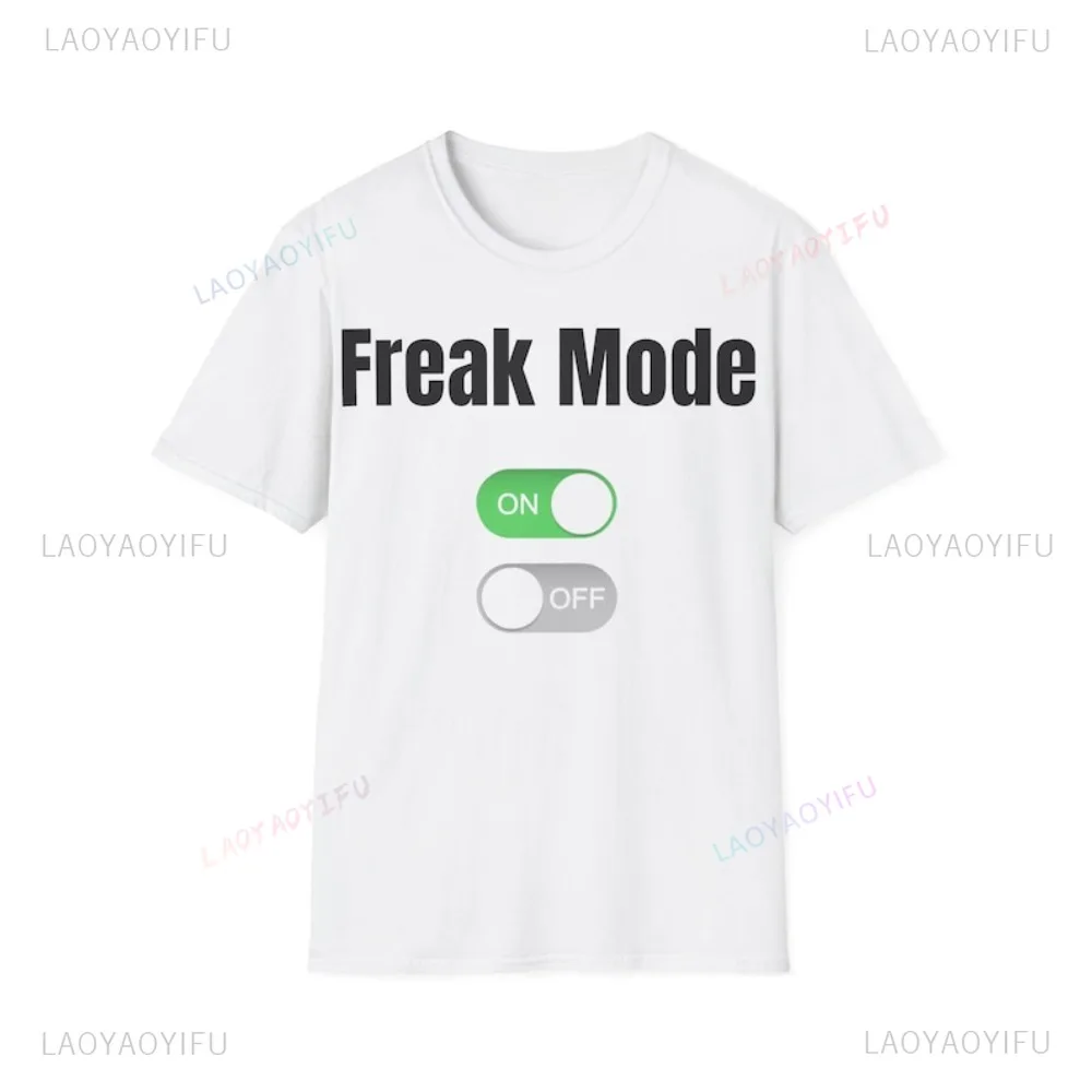 

Freak Mode Забавный Химерный мем с принтом Одежда унисекс с коротким рукавом Повседневная модная свободная мужская футболка Harajuku Хип-хоп Женские футболки