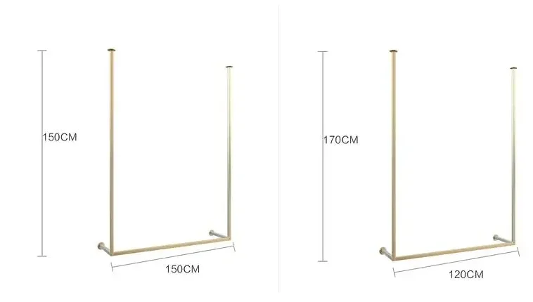 Clothing store display rack wall hanging pole for men and women ceiling hanger wedding shelf