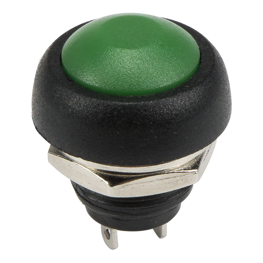 10pcs / lot PBS-33B 12mm reset (ON) - OFF round push button switch SPST pushbutton