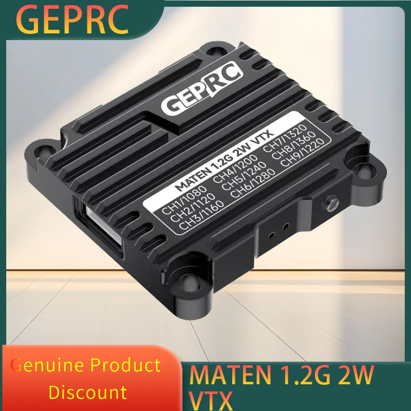 

GEPRC MATEN 1.2G 2W VTX 25mW/2000mW VTX Transmitter Transmitting Module 1080 Mhz -1360 Mhz for FPV Long Range Racing Drone