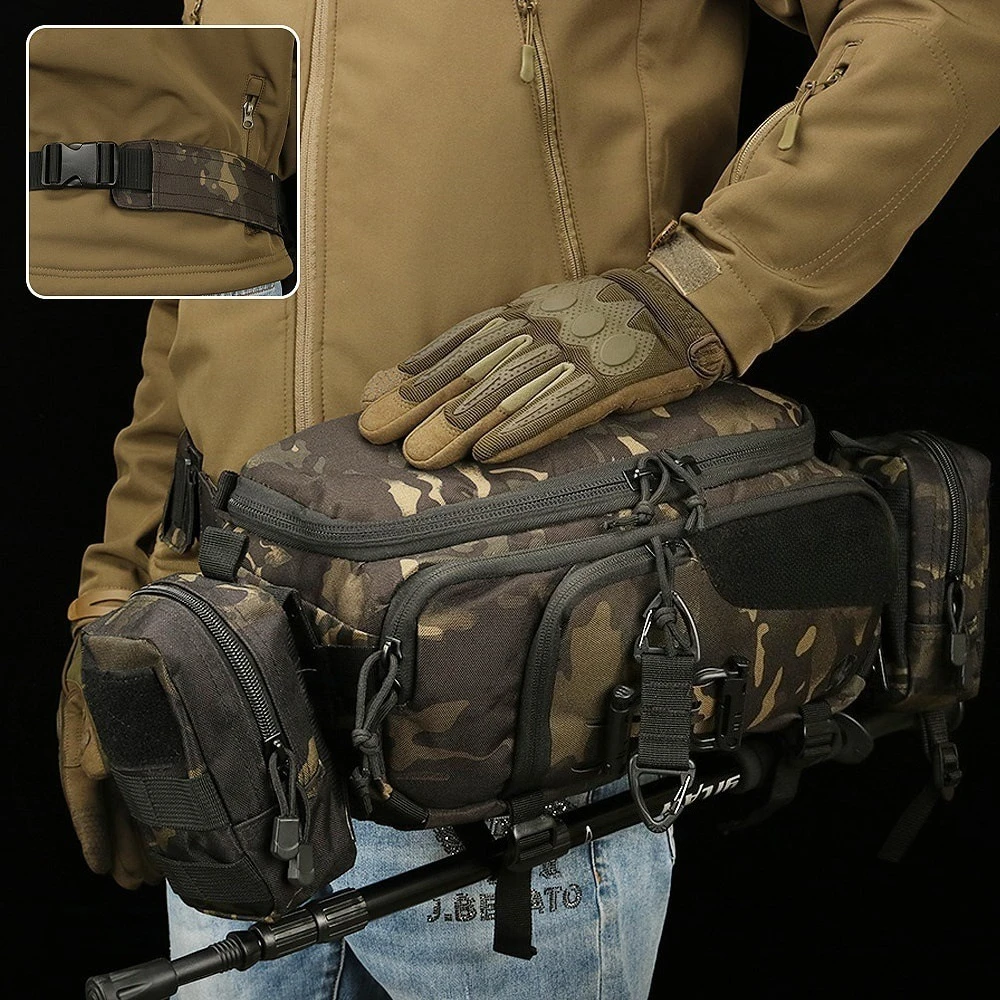 

Outdoor Mountaineering Tactics Leisure Cycling Multi functional Fishing Molle Fitness Tourism Camouflage Bag