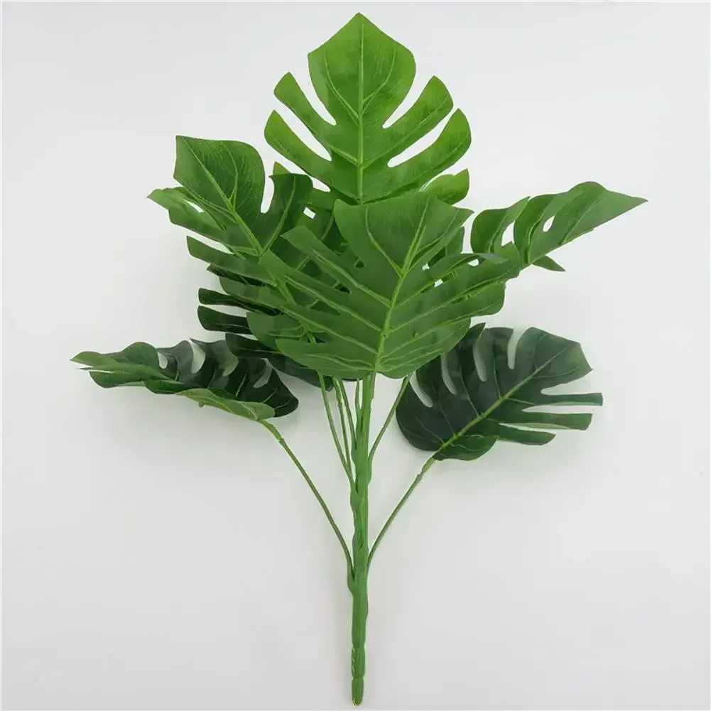 Artificial Plants Green Plastic Fake Plant Palm Leaves Home Garden Living Room Bedroom Balcony Decoration High Quality