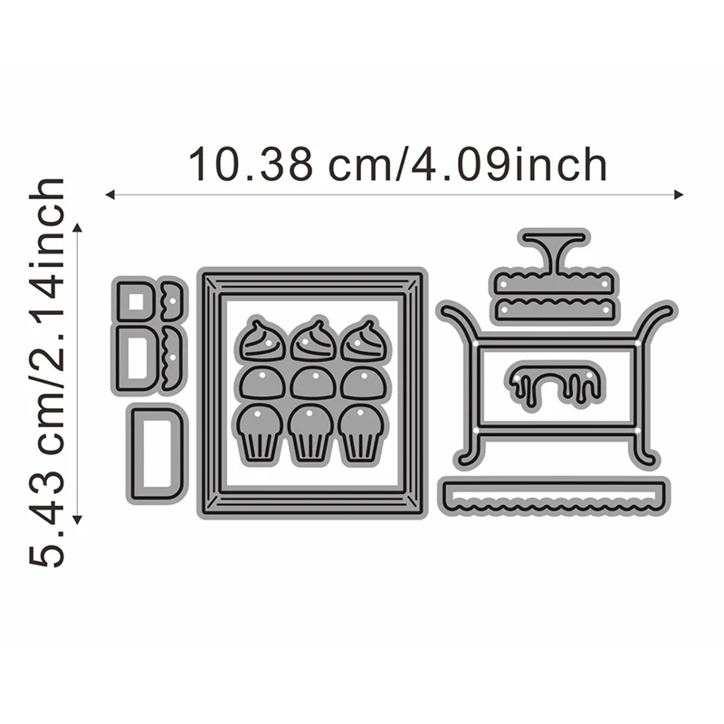 Panalisacraft Sweet Dessert Table Metal Cutting Dies Stencils for DIY Scrapbooking/album Decorative Embossing DIY Paper Cards