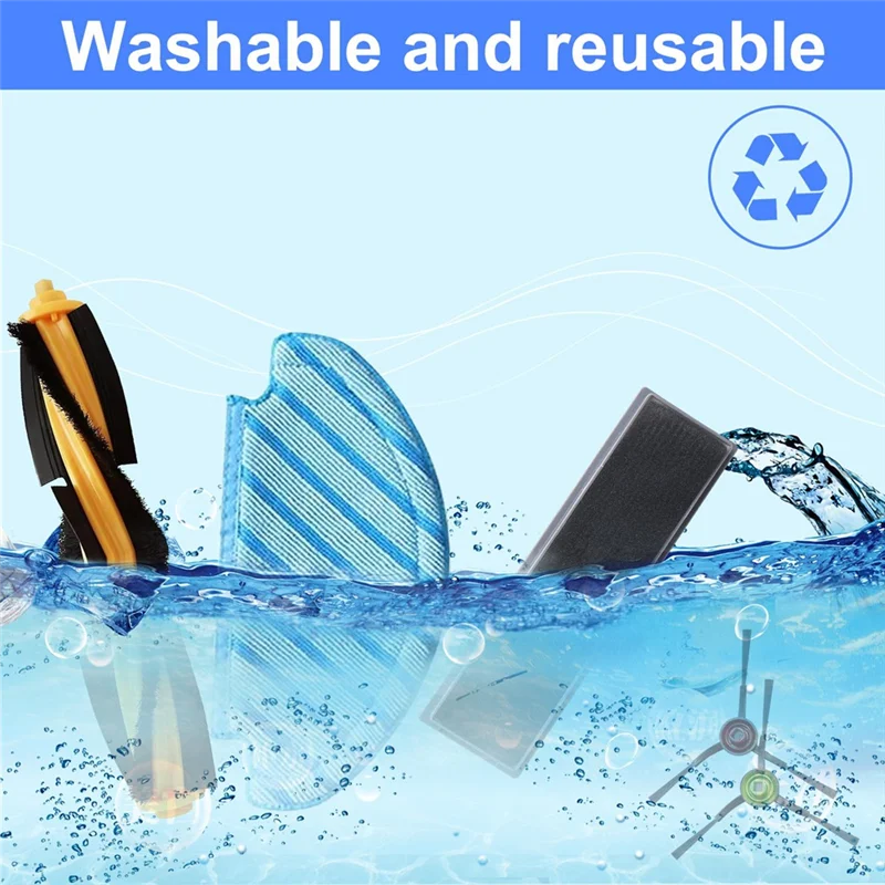 AT28-Accessories For Ecovacs Deebot N8/N8+/N8 Pro/N8 Pro+/T8/T8+/T8/T9/T9+/OZMO 950/920Main Brush Filters Side Brushes