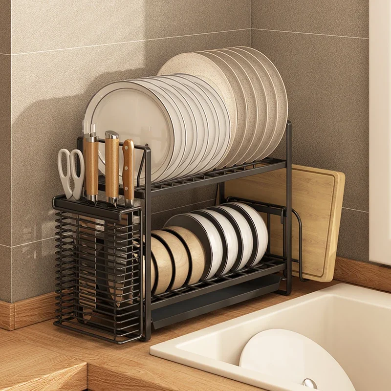 Ultra-narrow kitchen dishes storage rack drain drying rack dishes washing utensils countertop drain rack