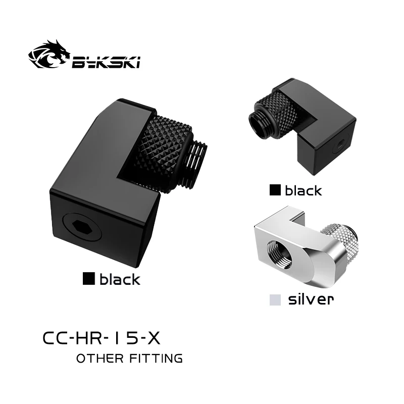 

Bykski 360 Degree 15mm Rotary Offset Fittings, G1/4 Thread, Male To Female Extender PC DIY Water Cooling Accessories, CC-HR-15-X