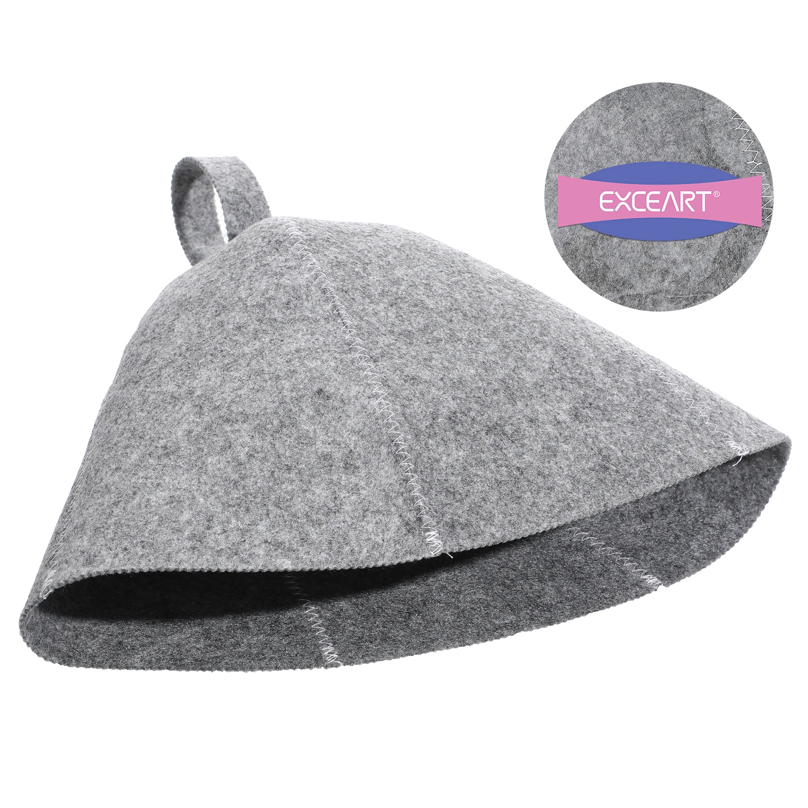 

2 pcs Sauna Hat Felt Heat Resistant Cap for Men Women Large Grey Shower Bathing Spa Insulated Portable Headwear Unisex