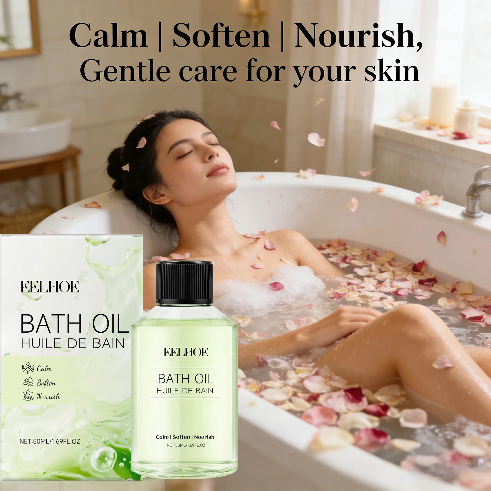 

Moisturizes Bath Oil Remove Dirt Soothes Muscles Relieve Stress Promotes Relaxation Long Lasting Fragrance Body Care Shower Oil