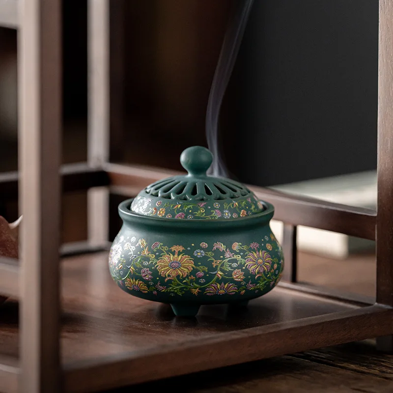 

Indoors Office Incense Burners Censer Decoration At Home Thai Style Burners Waterfall Incense Ceramic Decor Brûleur D’encens MH