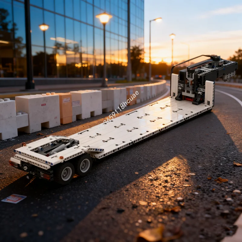 

769 шт. MOC полуприцеп с гусиной шеей, модель ангема, строительные блоки, креативные рождественские подарки, образовательный кирпич, детские игрушки на день рождения