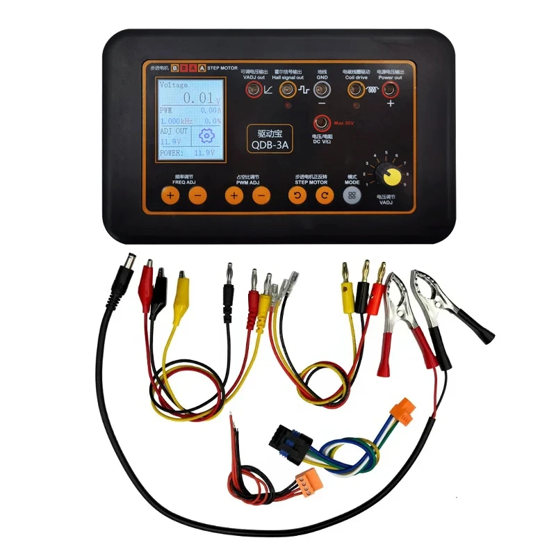 

QDB 3A Automobile Ignition Coil Tester Solenoid Valve Fuel Injector Stepper Motor Drive Hall Signal Adjustable Duty Cycle