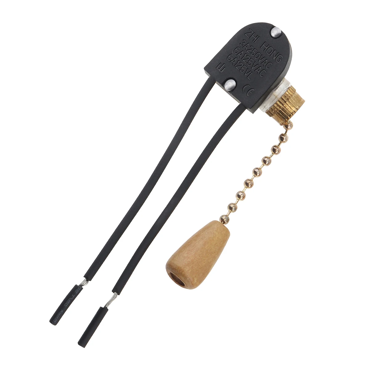 2pcs Universal Wall Light Pull Switch Home Ceiling Fan Lamp Pull Chain Cord Switch Set Lamp Hanging Chain Switch Zipper Switch