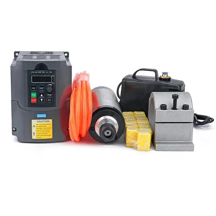 

Water cooled spindle kit 1.5kw water cooling spindle GDZ80mm Inverter Spindle Clamp Water Pump HOT SALES