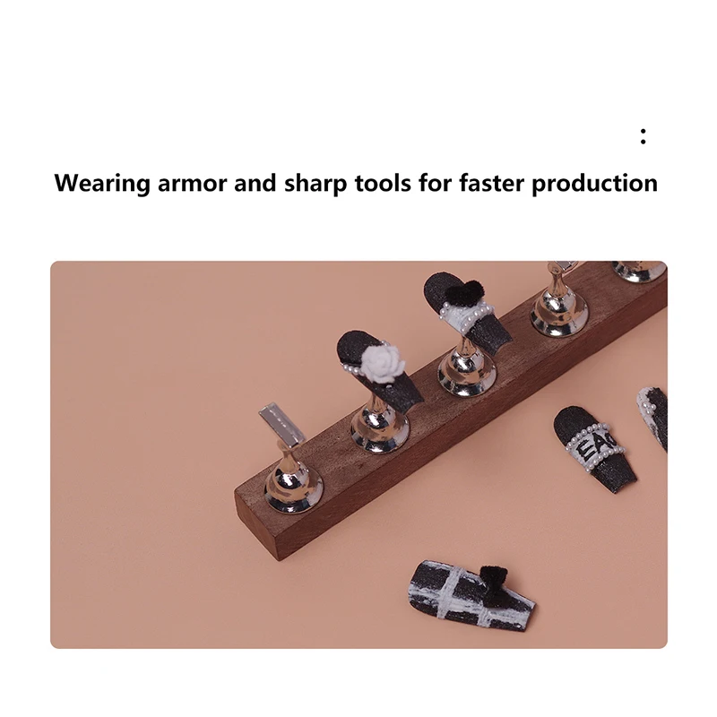 Support magnétique rétro pour ongles, présentoir de pratique, Base en noyer, étagère de présentation, outil d'art des ongles, vernis à ongles coloré pour novice