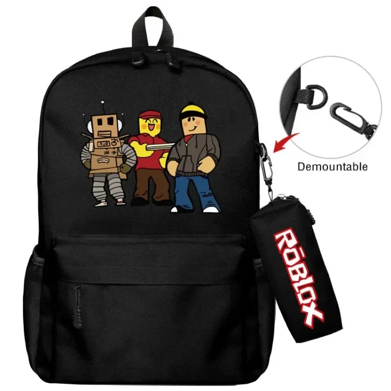 

Roblox Creative Cartoon Pen Bag Backpack Large Capacity Portable Backpacks Travel Backpack Student Daily Necessities
